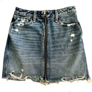 Abercrombie & Fitch Zoe Natural Rise Vintage A-Line Denim Skirt (Size 00/24)